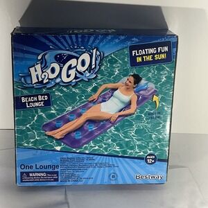 BESTWAY H2O‎ GO BEACH BED LOUNGE Floater 68.9in X 24.8in X 10.2in PURPLE